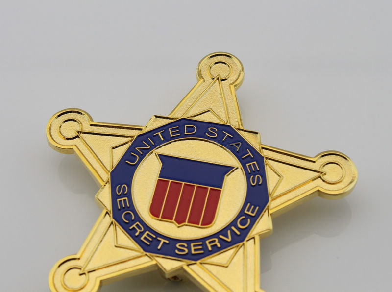 USSS US Secret Service Pentagram Badge Solid Copper Replica Movie Props