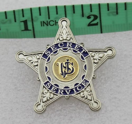 USSS US Secret Service Badge Silver Star Mini Pin Movie Props