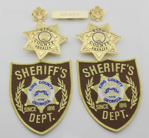 The Walking Dead King County Sheriff Badges Grimes Badges & Patches & Name Bar
