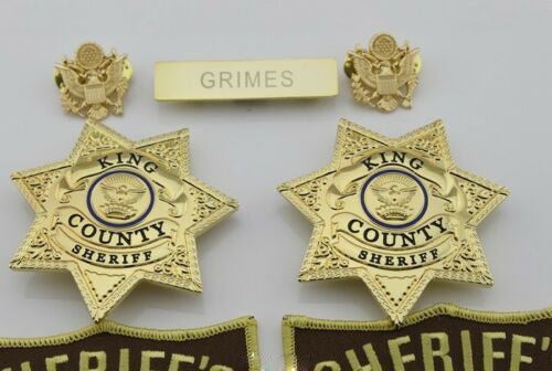 The Walking Dead King County Sheriff Badges Grimes Badges & Patches & Name Bar