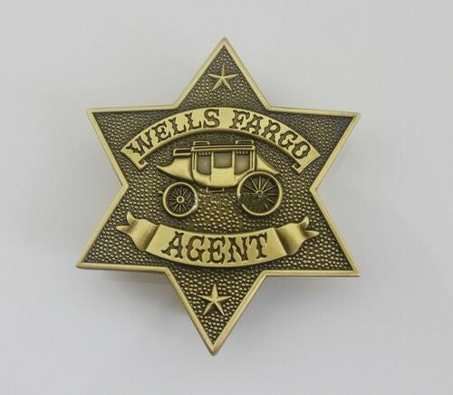 Wells Fargo Agent Badge Cosplay Movie Props Replica