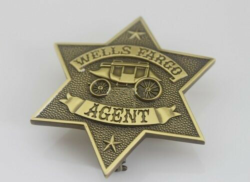 Wells Fargo Agent Badge Cosplay Movie Props Replica
