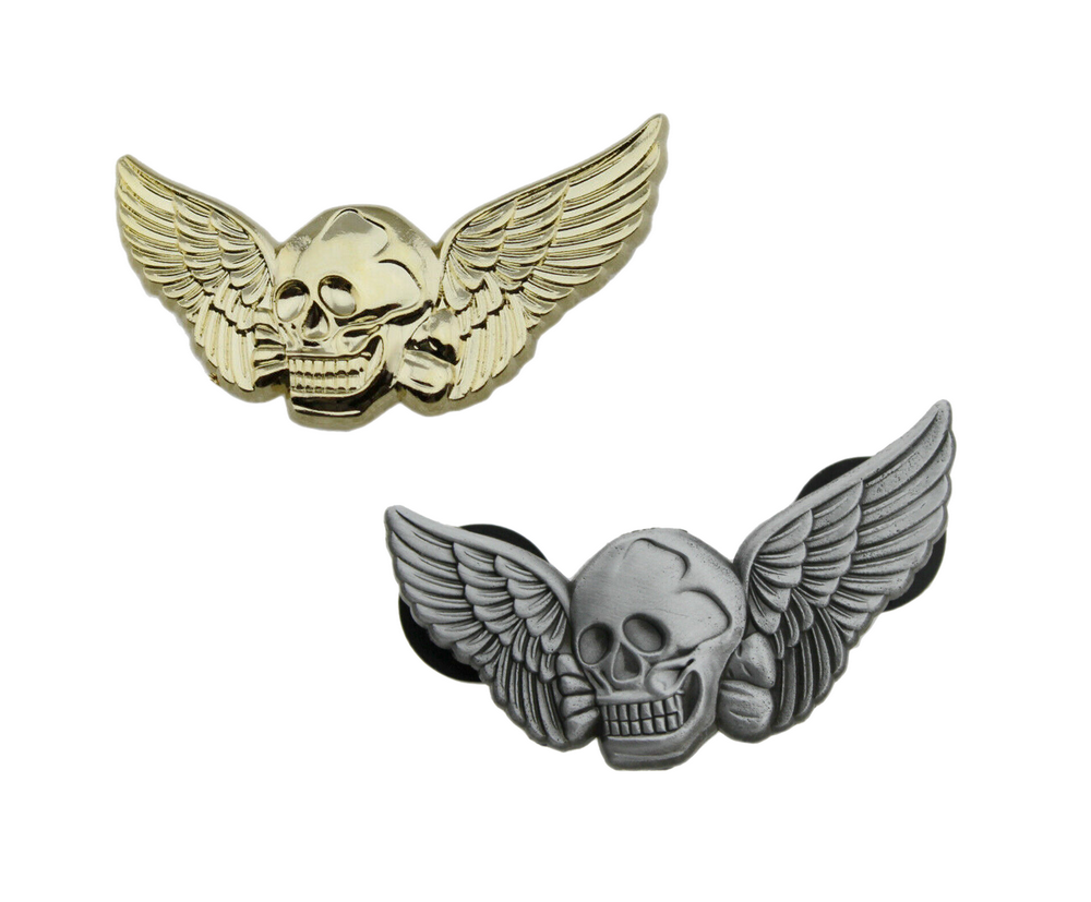 Wing Milton Death Skull Lapel Pin