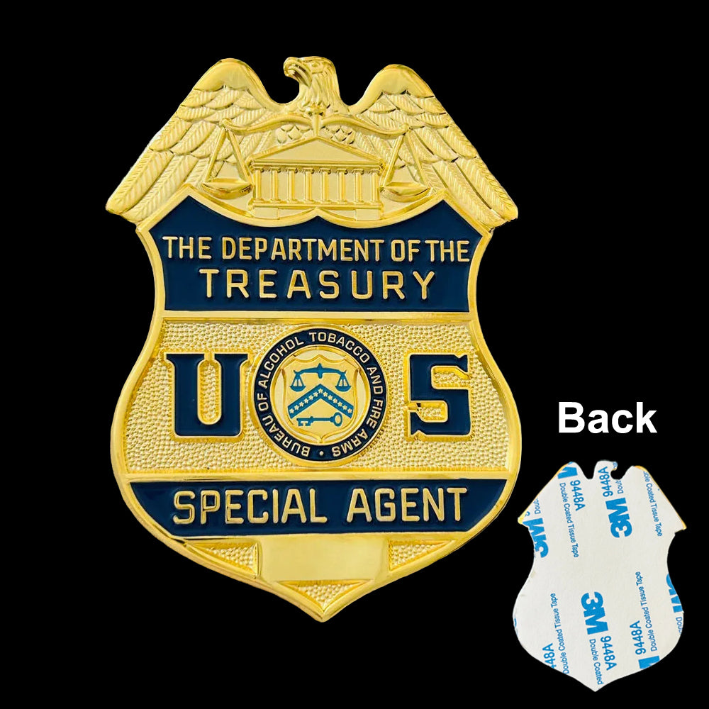 USDT U.S. Department of Treasury ATF Special Agent Flat Badge For Shadow Box