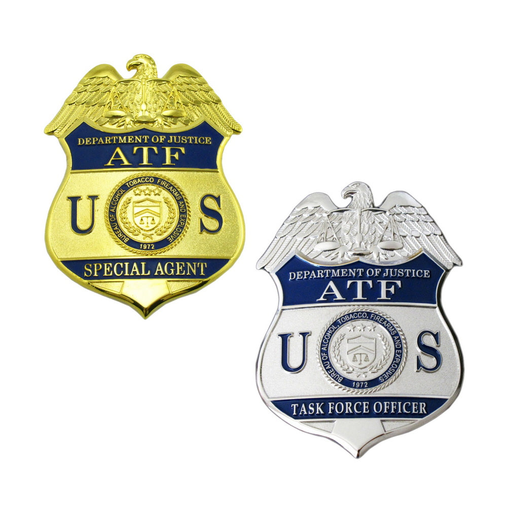 2 ATF Bureau of Alcohol Tobacco Firearms and Explosives Badges Set ...