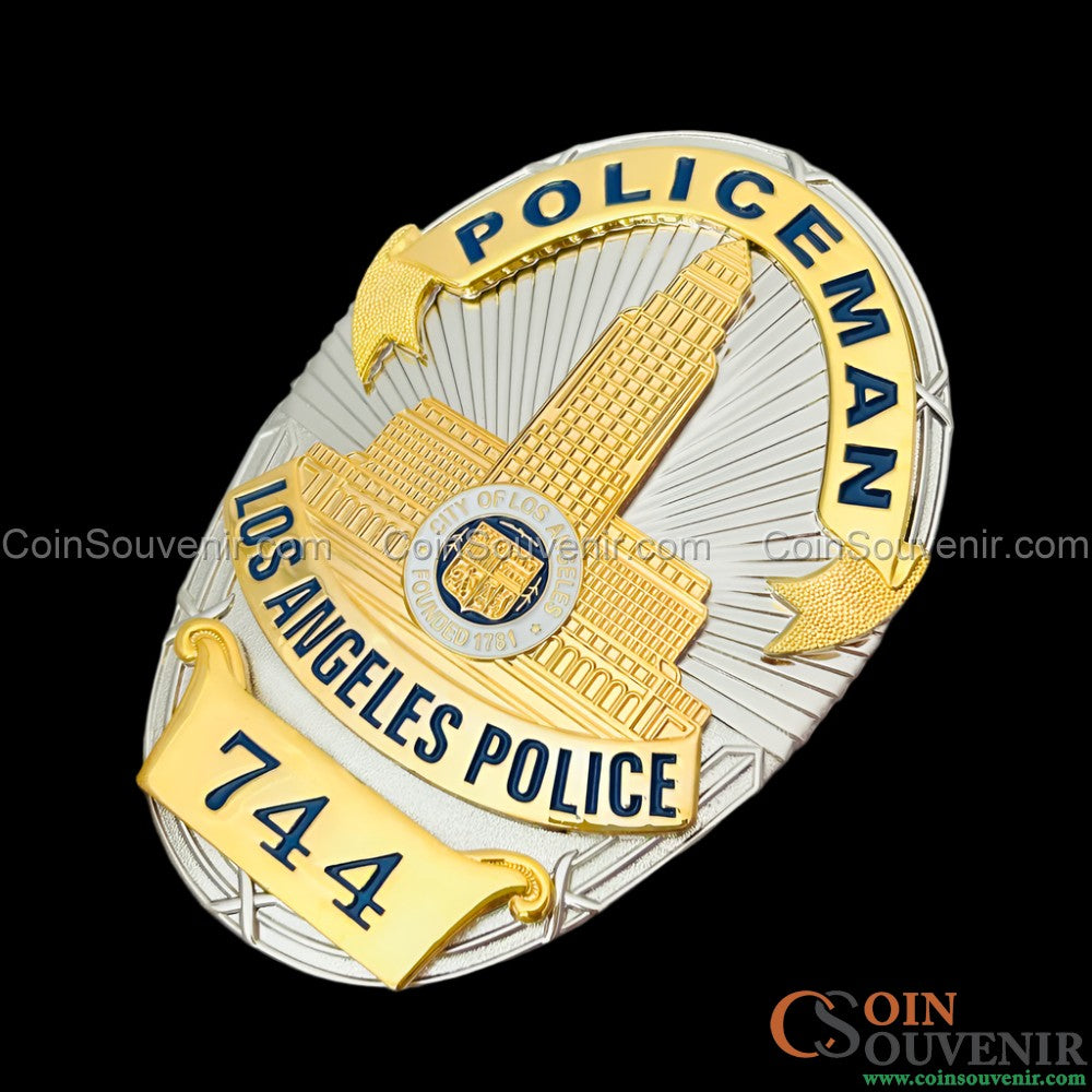 Adam 12 Pete Malloy #744 LAPD POLICEMAN Badge – Coin Souvenir