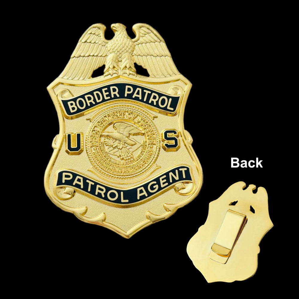 USBP Border Patrol Agent DOJ INS Flat Wallet Badge Museum Quality