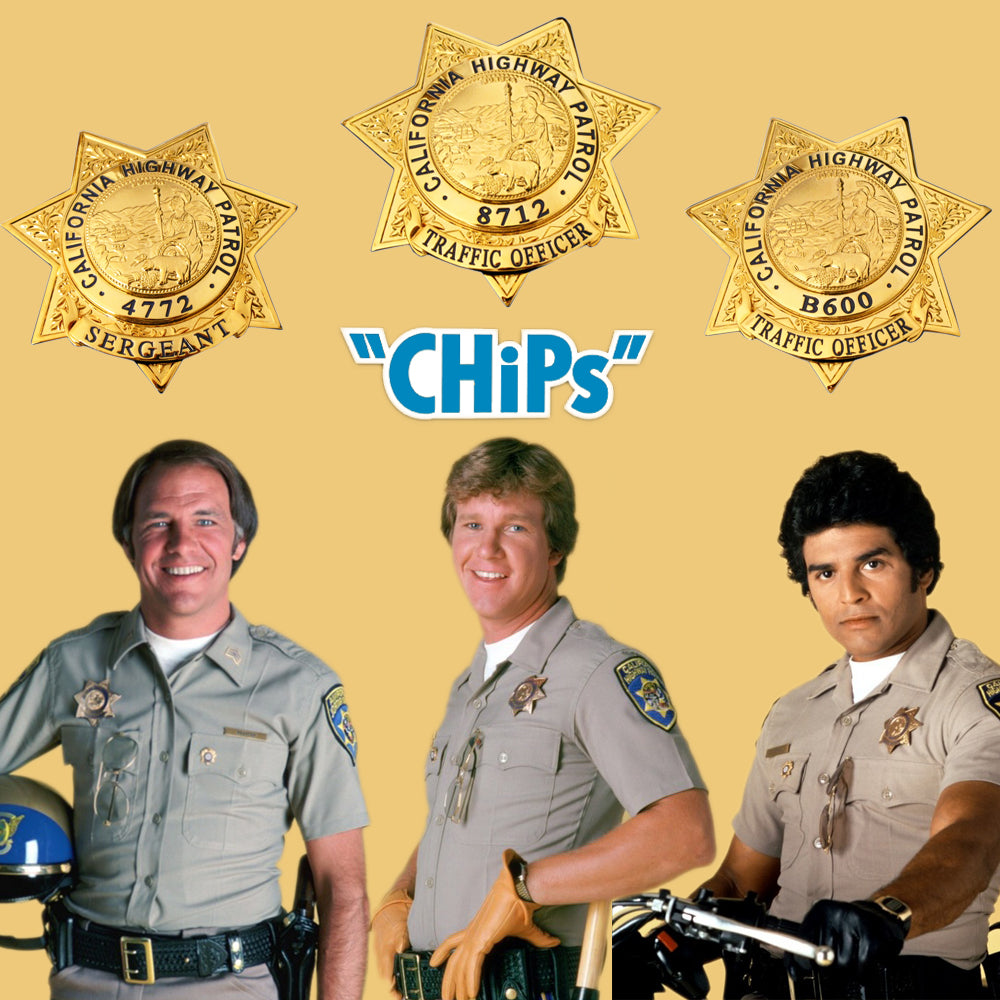 CHP "CHIP's" Tv Show California Highway Patrol Badge Highest Quality Replica Prop Badge