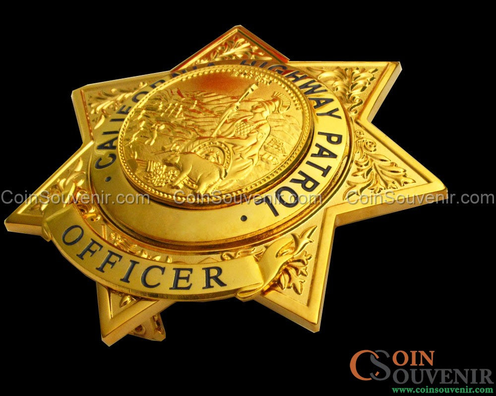 US CHP Officer Badge California Highway Patrol Customizable Number