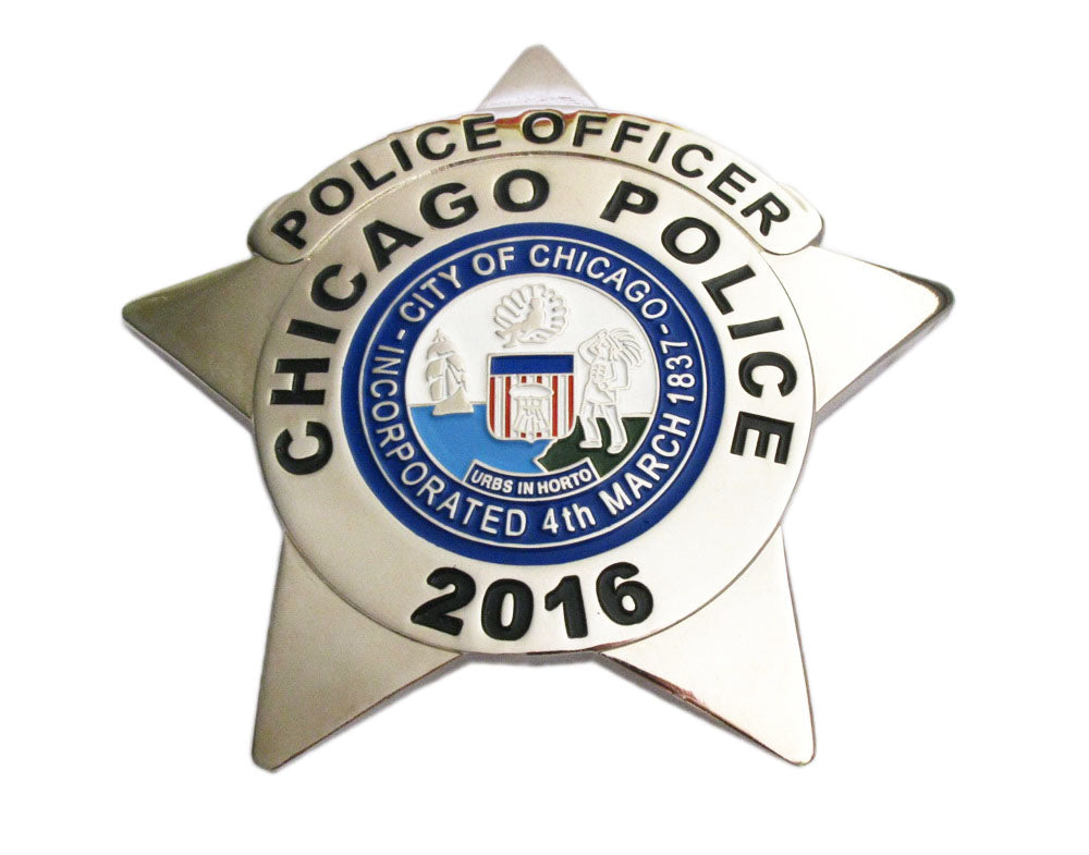 6 CPD U.S. Chicago Police Badges Set