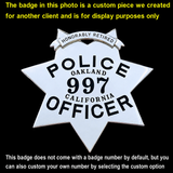 OPD Oakland Police Officer Star Honorably Retired Wallet Badge
