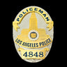 Dragnet Bill Gannon #4848 LAPD POLICEMAN Badge