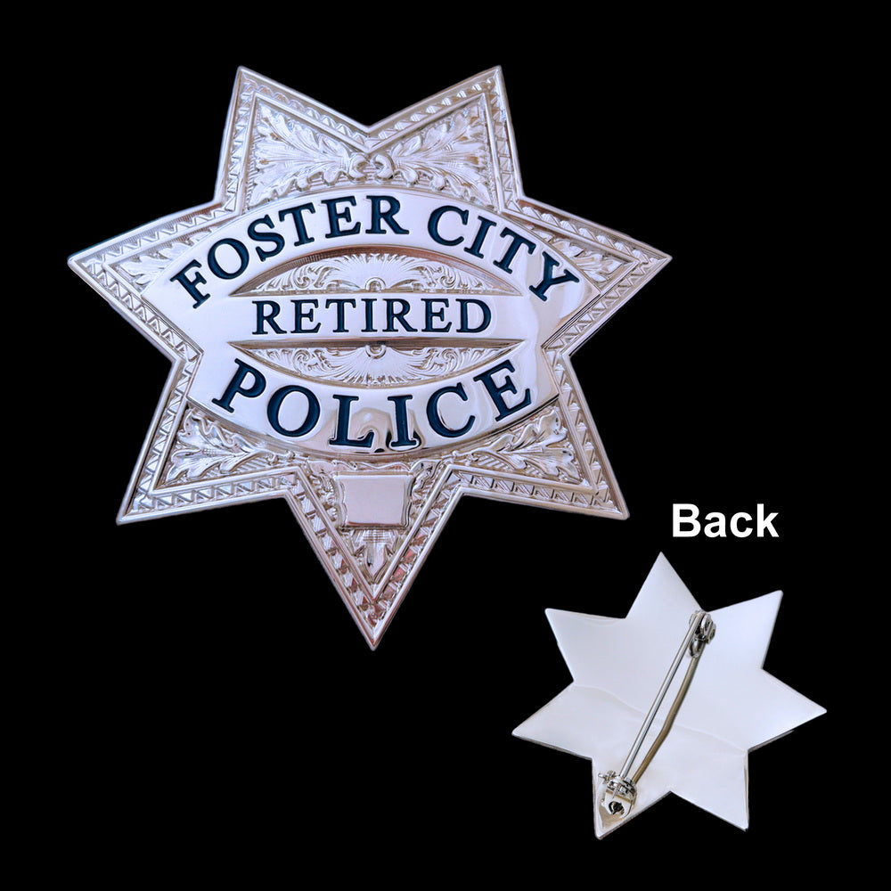 FCPD Foster City Police Retired Star Badge