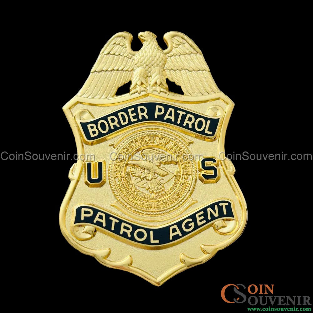 USBP Border Patrol Agent DOJ INS Flat Wallet Badge Museum Quality