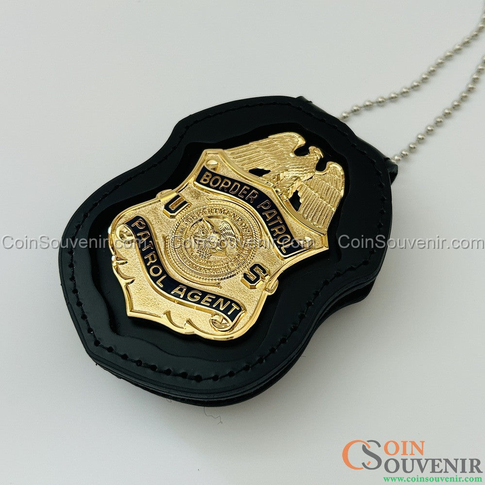 USBP Border Patrol Agent DOJ INS Flat Wallet Badge Museum Quality