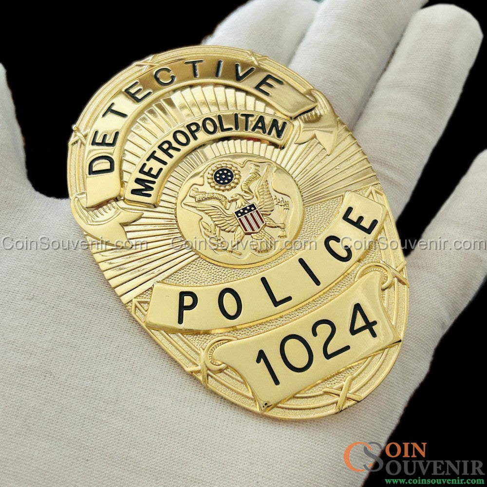 Se7en Detective William Somerset's Badge Metropolitan Police Movie Prop