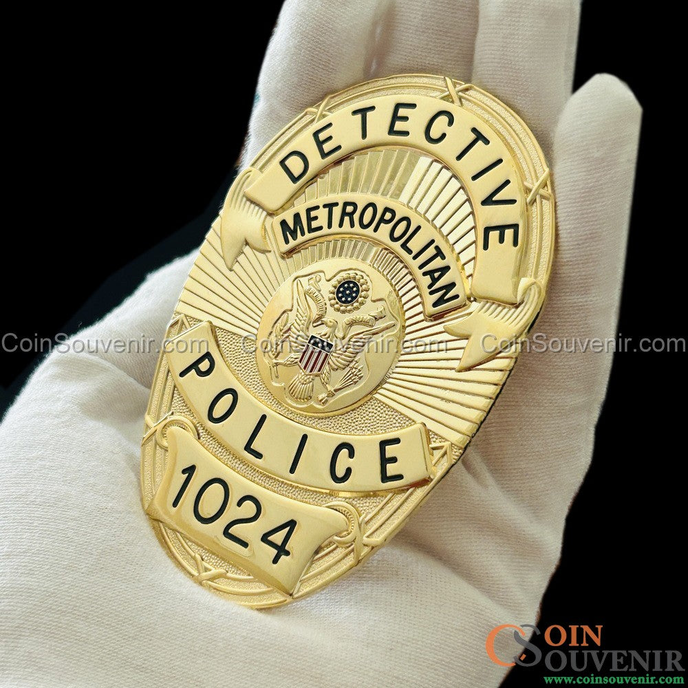 Se7en Detective William Somerset Police Badge Movie Prop