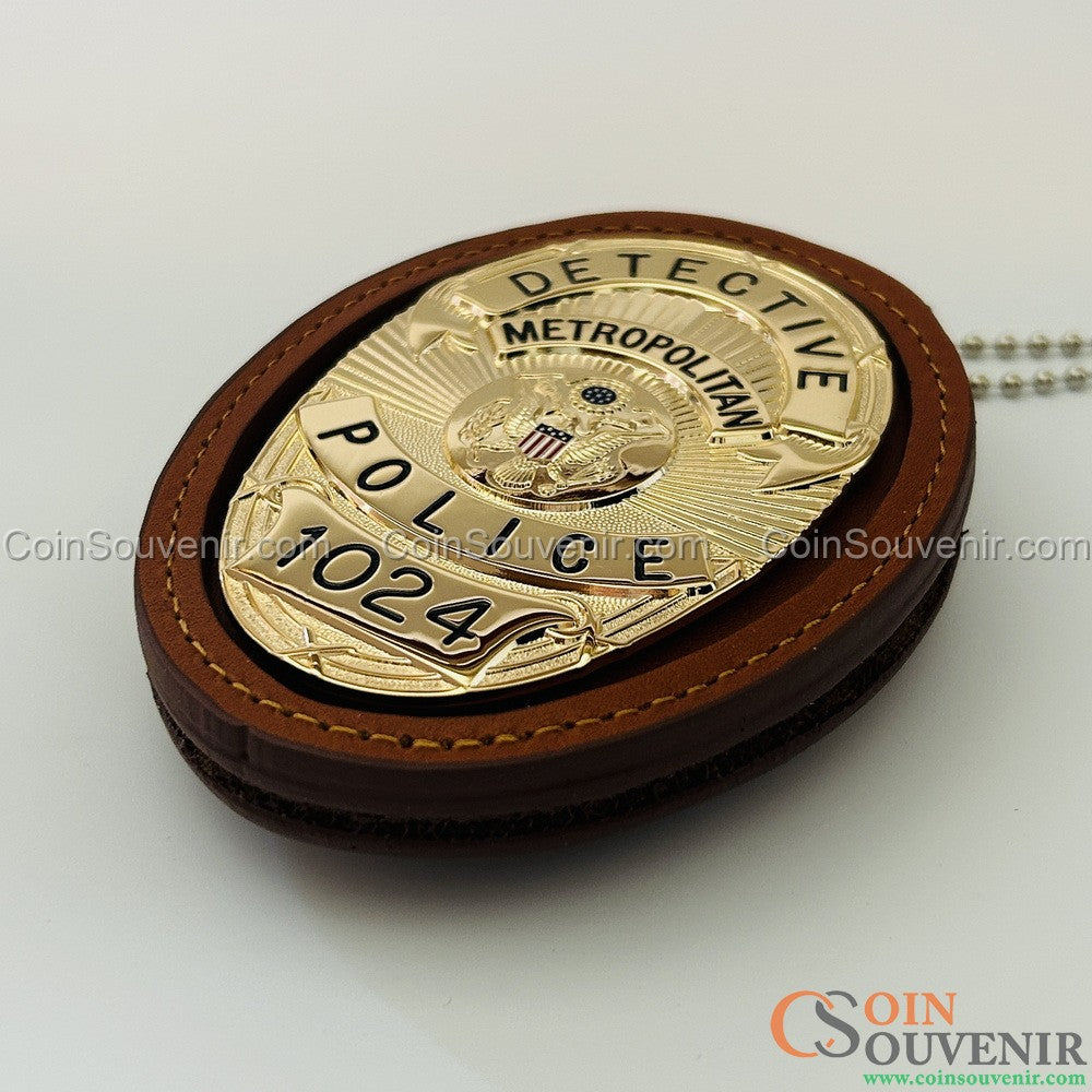 Se7en Detective William Somerset Police Badge Movie Prop