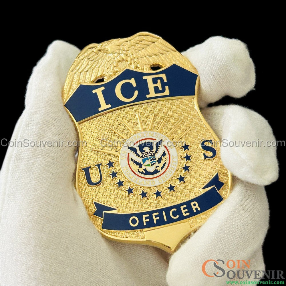 US ICE Officer Badge Premium Enamel Exact Replica