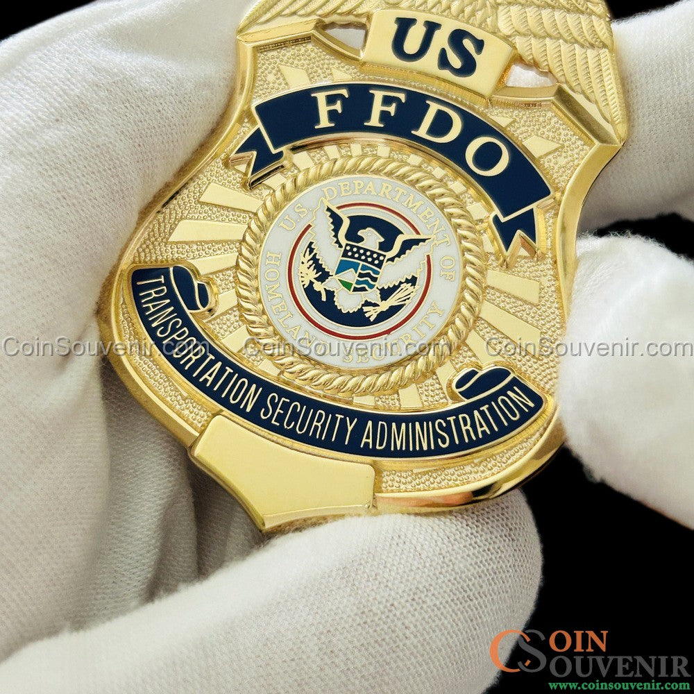 US TSA FFDO Federal Flight Deck Officer Wallet Badge Museum Quality