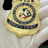 BIA DOI Bureau of Indian Affairs Deputy Chief Badge Museum Quality
