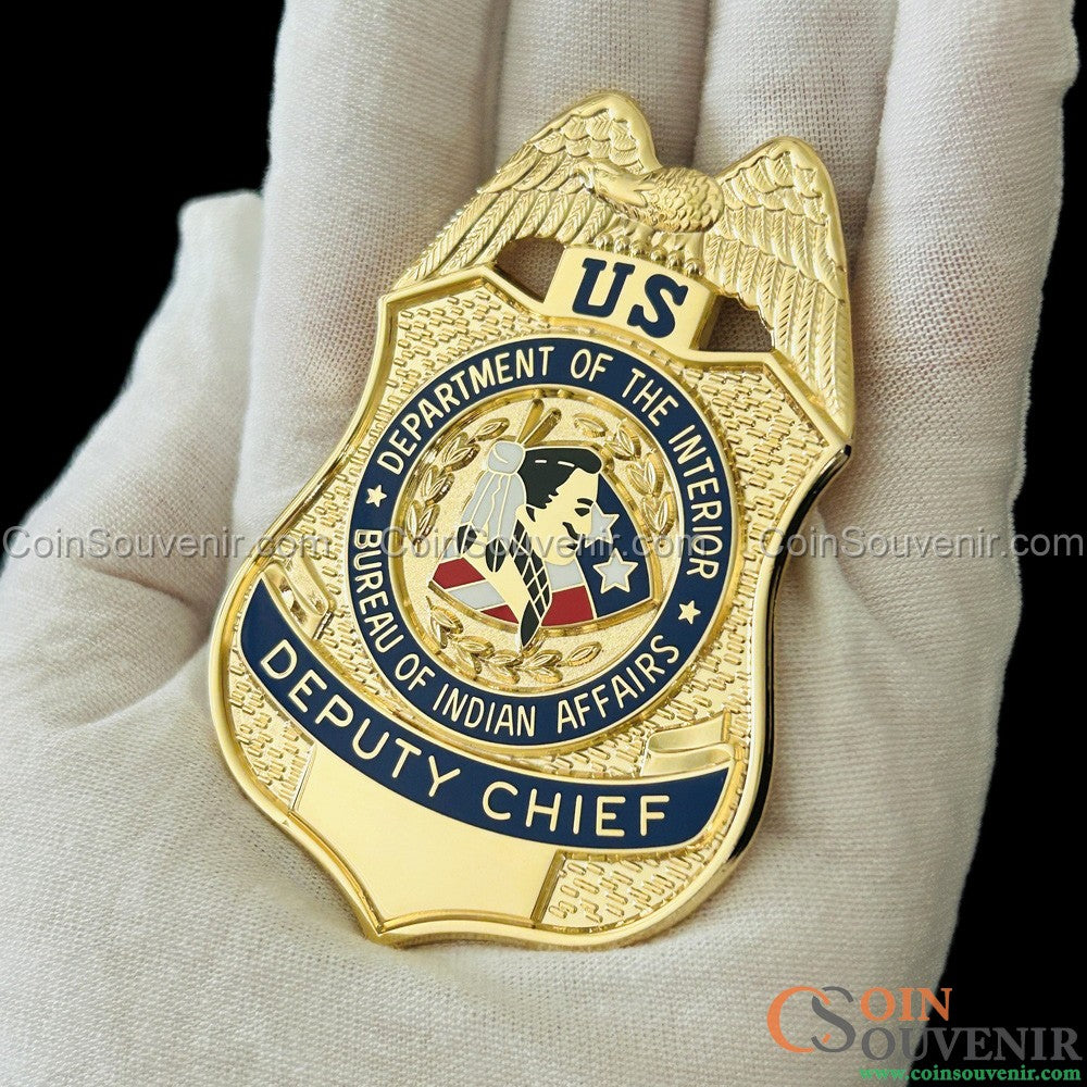 BIA DOI Bureau of Indian Affairs Deputy Chief Badge Museum Quality