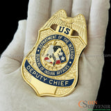 BIA DOI Bureau of Indian Affairs Deputy Chief Badge Museum Quality