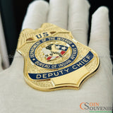 BIA DOI Bureau of Indian Affairs Deputy Chief Badge Museum Quality