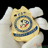 BIA DOI Bureau of Indian Affairs Deputy Chief Badge Museum Quality