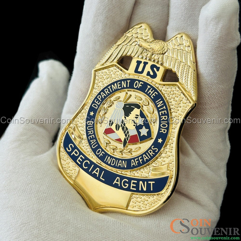 BIA DOI Bureau of Indian Affairs Special Agent Badge Museum Quality