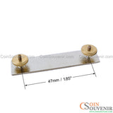 Customizable Name Tag Bar Solid Copper Nameplate With Double Screw Posts Nuts SILVER