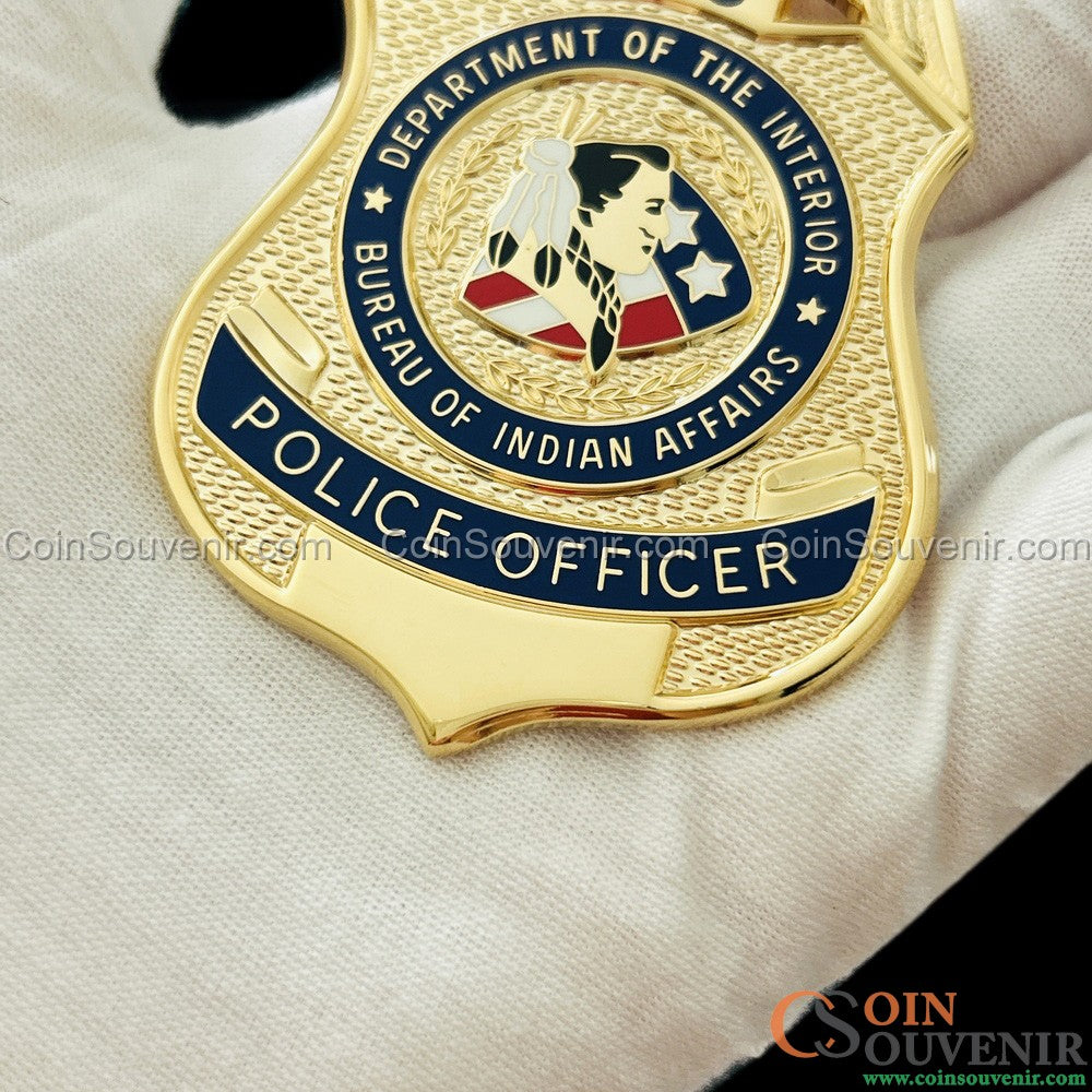 BIA DOI Bureau of Indian Affairs Police Officer Badge Museum Quality