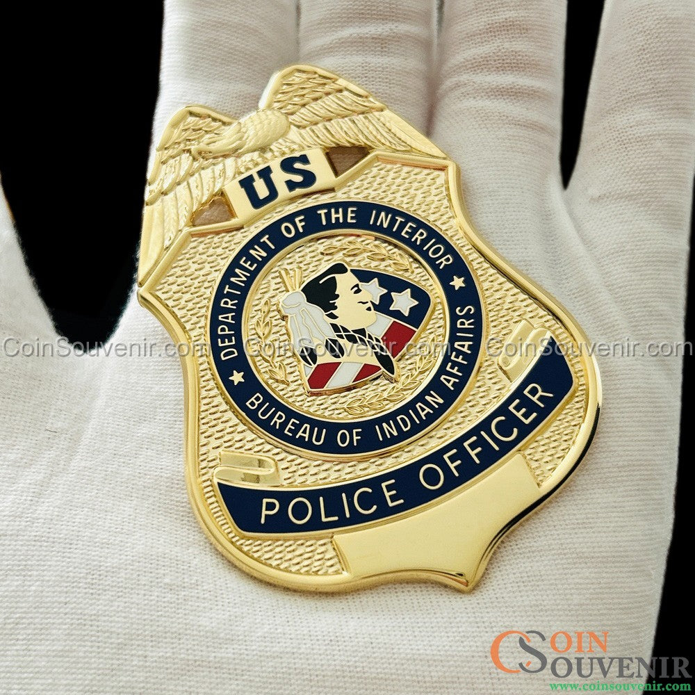BIA DOI Bureau of Indian Affairs Police Officer Badge Museum Quality