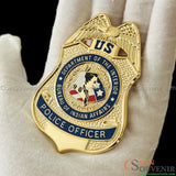 BIA DOI Bureau of Indian Affairs Police Officer Badge Museum Quality