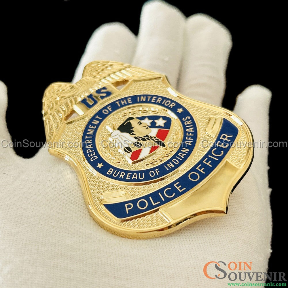 BIA DOI Bureau of Indian Affairs Police Officer Badge Museum Quality