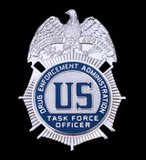 US DEA TFO Task Force Officer Badge Solid Copper Replica Movie Props