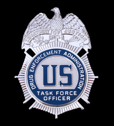 US DEA TFO Task Force Offiziersabzeichen, Replik aus massivem Kupfer, Film-Requisiten