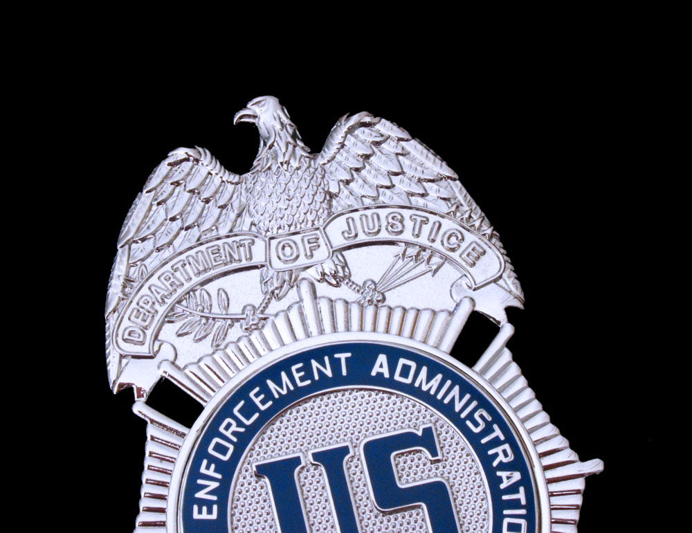 Badge d'officier de la Force opérationnelle américaine DEA TFO, réplique en cuivre massif, accessoires de film