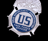 Badge d'officier de la Force opérationnelle américaine DEA TFO, réplique en cuivre massif, accessoires de film