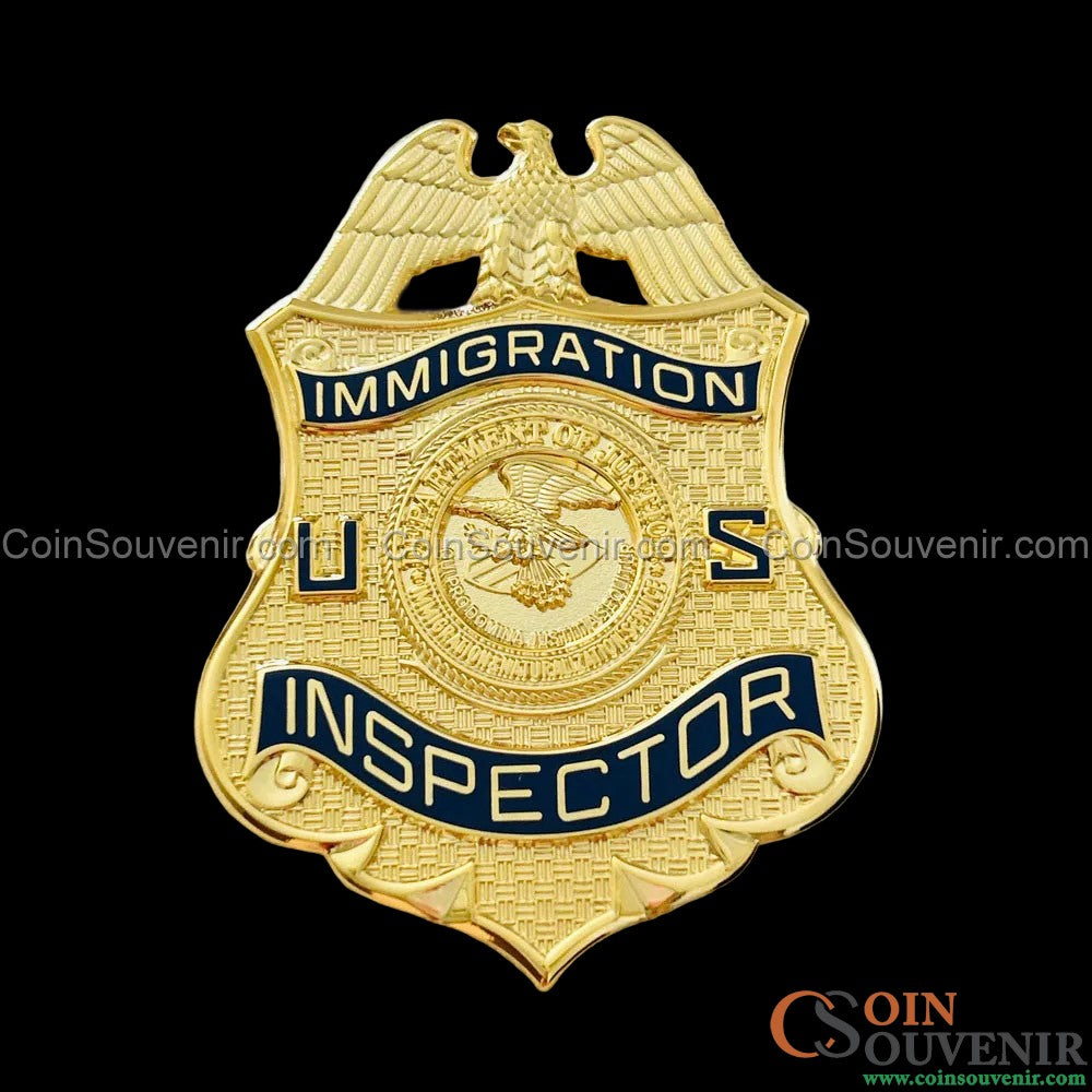 US DOJ INS Immigration Inspector Wallet Badge Museum Quality