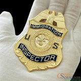 US DOJ INS Immigration Inspector Wallet Badge Museum Quality