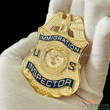 US DOJ INS Immigration Inspector Wallet Badge Museum Quality