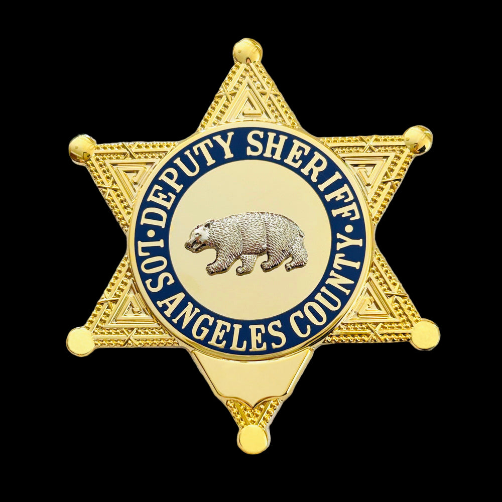 LASD Los Angeles County Deputy Sheriff Star Flat Badge Premium Enamel Exact Replica