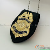 US DOJ INS Immigration Inspector Wallet Badge Museum Quality