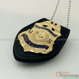 US DOJ INS Immigration Inspector Wallet Badge Museum Quality