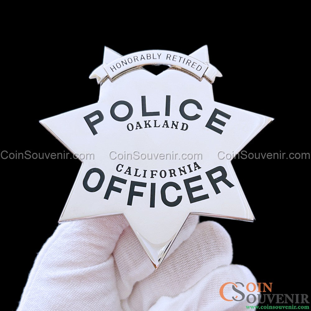 OPD Oakland Police Officer Star Honorably Retired Wallet Badge