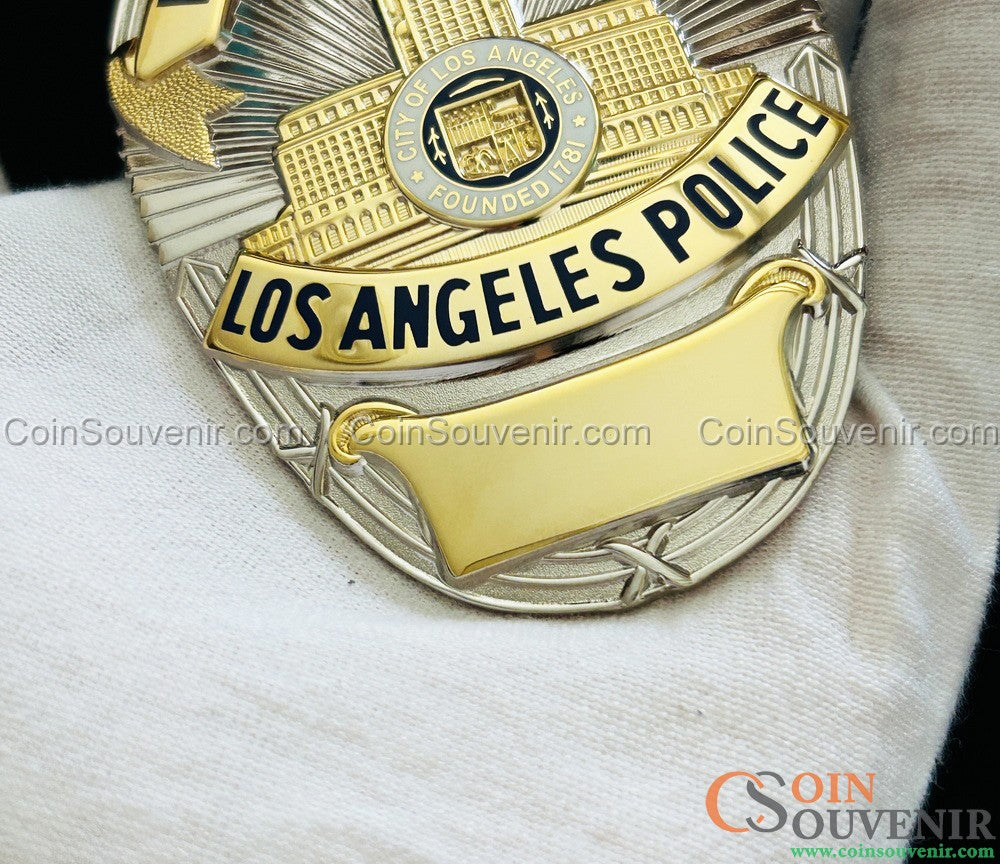 LAPD Detective Los Angeles Police Badge Premium Enamel Exact