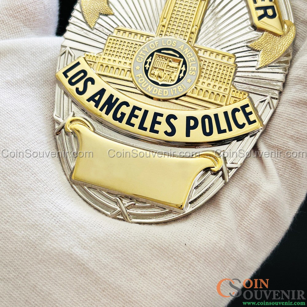 LAPD Police Officer Los Angeles Police Badge Premium Enamel Exact Replica