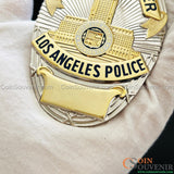 LAPD Police Officer Los Angeles Police Badge Premium Enamel Exact Replica