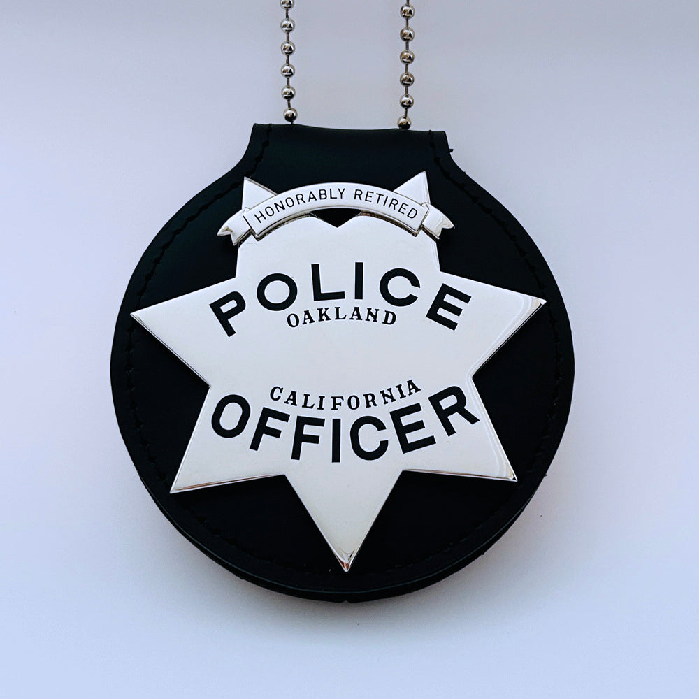 OPD Oakland Police Officer Star Honorably Retired Wallet Badge